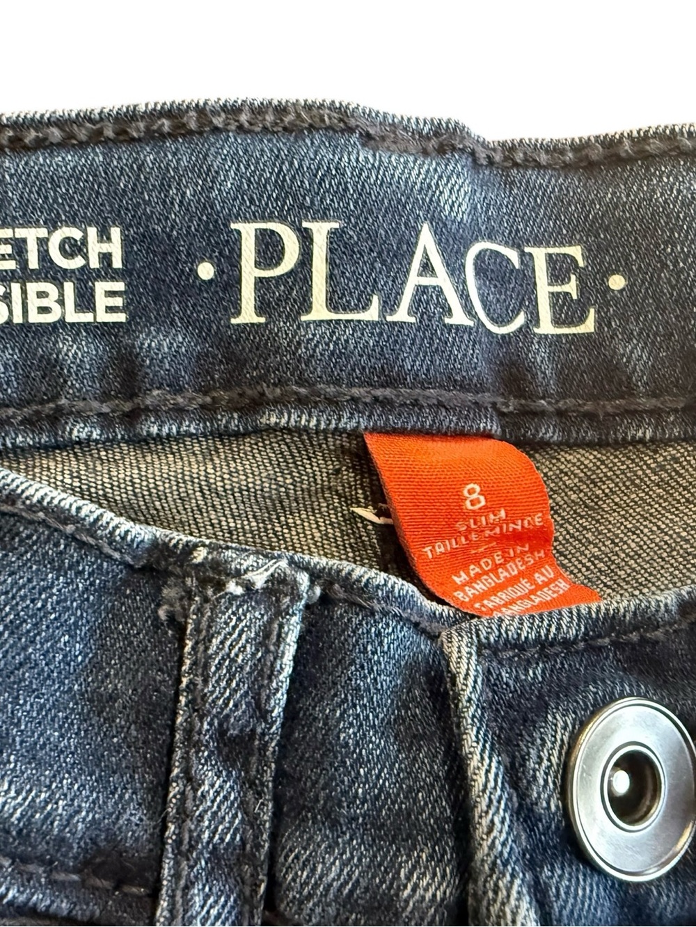 The Children’s Place Girls Jeans Size 8 Skinny Stretch Blue Denim Back to School - Picture 3 of 4